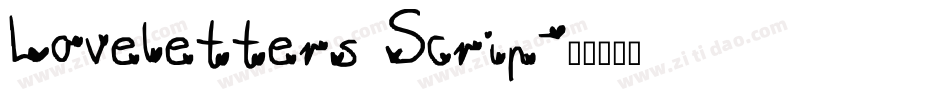 Loveletters Scrip字体转换